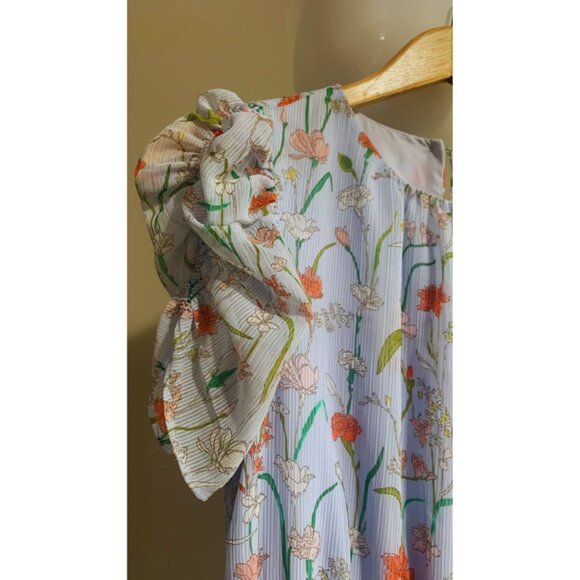 BANANA REPUBLIC Floral Puff-Sleeve Dress SIZE PETITE 00 GOOD AS NEW - Picture 10 of 12